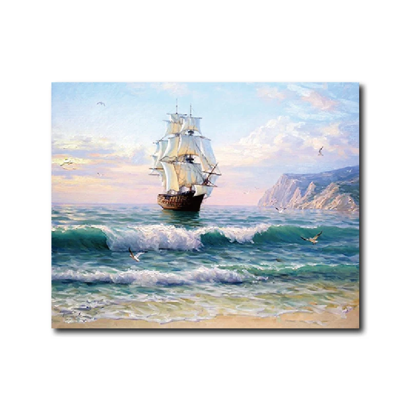

The Sky and the sailboa DIY Oil Digital Painting By Numbers On Canvas Hand Painted Movie Wall Art Picture Living Room Home Decor