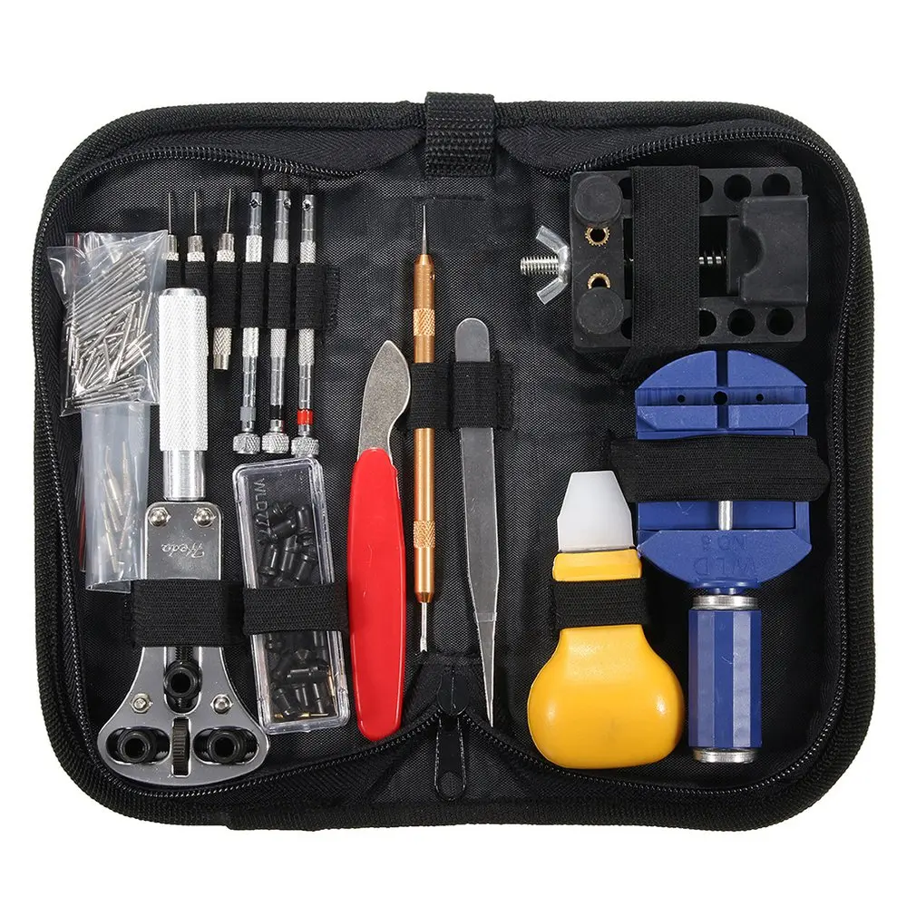 

Multifunctional 146Pcs Set Combination Tool Watch Repair Tool Nylon Bag Portable Combination Tool Watch Kit