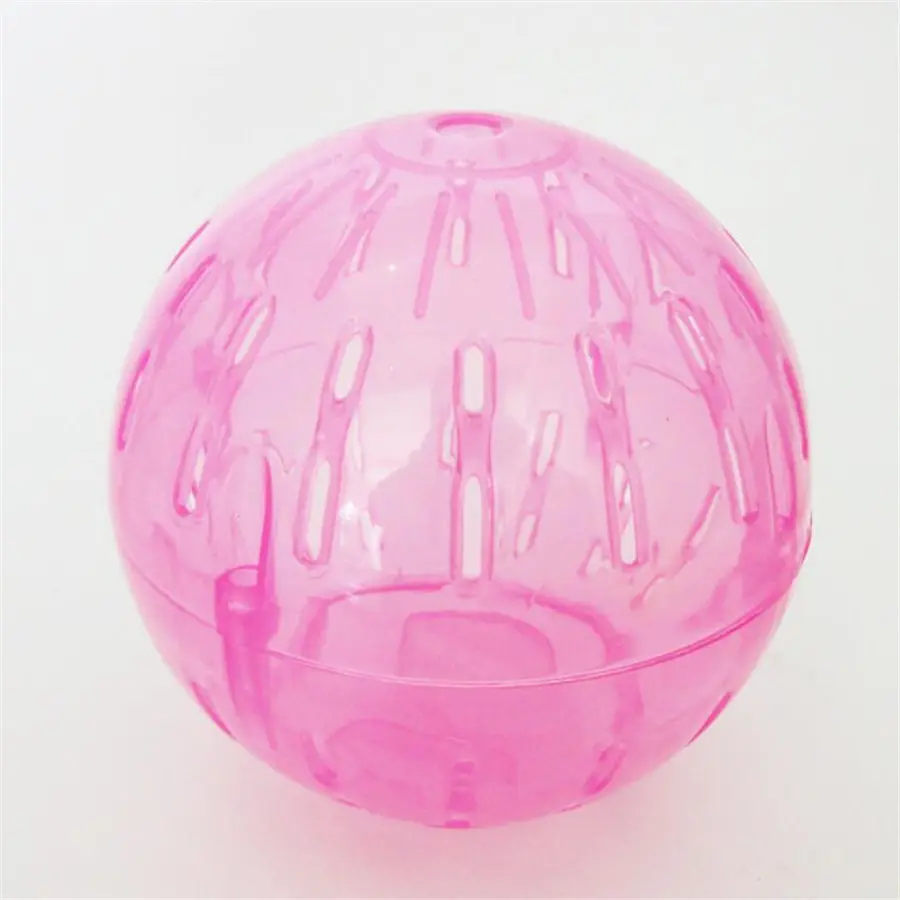 PET 1pcs Lovely Hamster Running Ball Mice Hamster Exercise Ball Small Pet Toy Plastic Rat Running Play Toy Pet Product - Цвет: pink