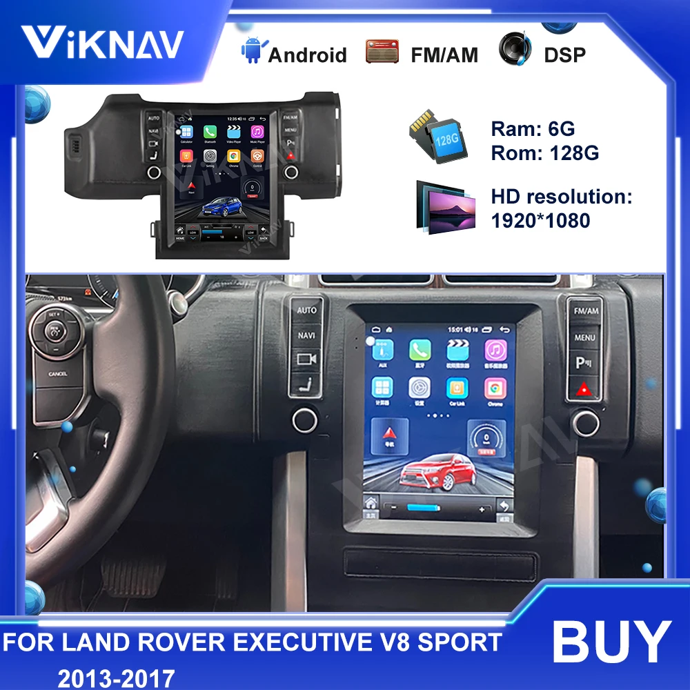 

android auto radio car gps for land rover executive v8 sport 2013-2017 video multimedia player car audio screen tape recorder