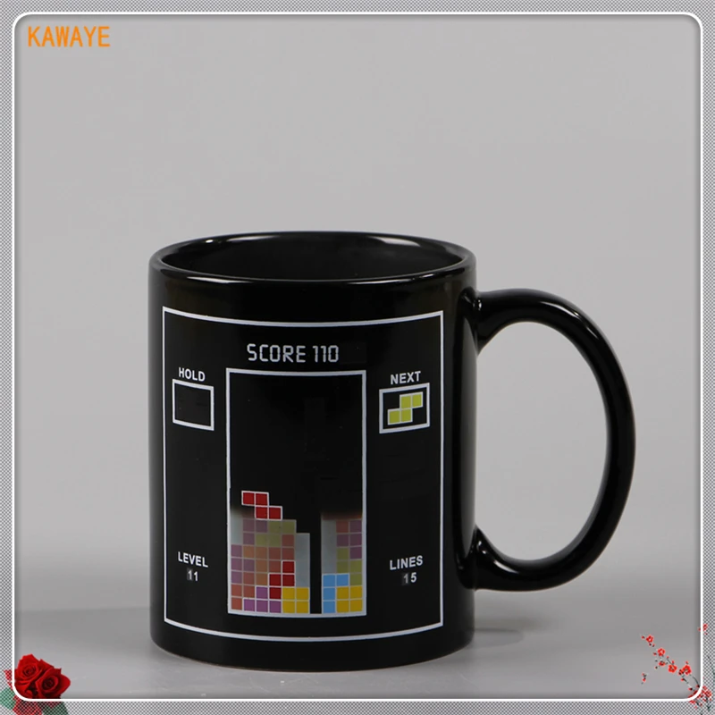 1 шт. кофейная чашка с рисунком Тетрис чайная керамическая термореакцией кружка