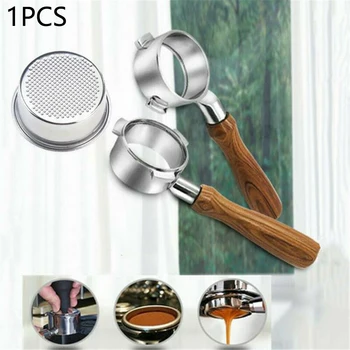 

880 Coffee Handle Replacement Holz + Edelstahl 304 Bottomless Portafilter