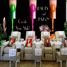 Прямая пользовательские обои креативный салон красоты дизайн ногтей обои для стен 3D тема буфет граффити анимация