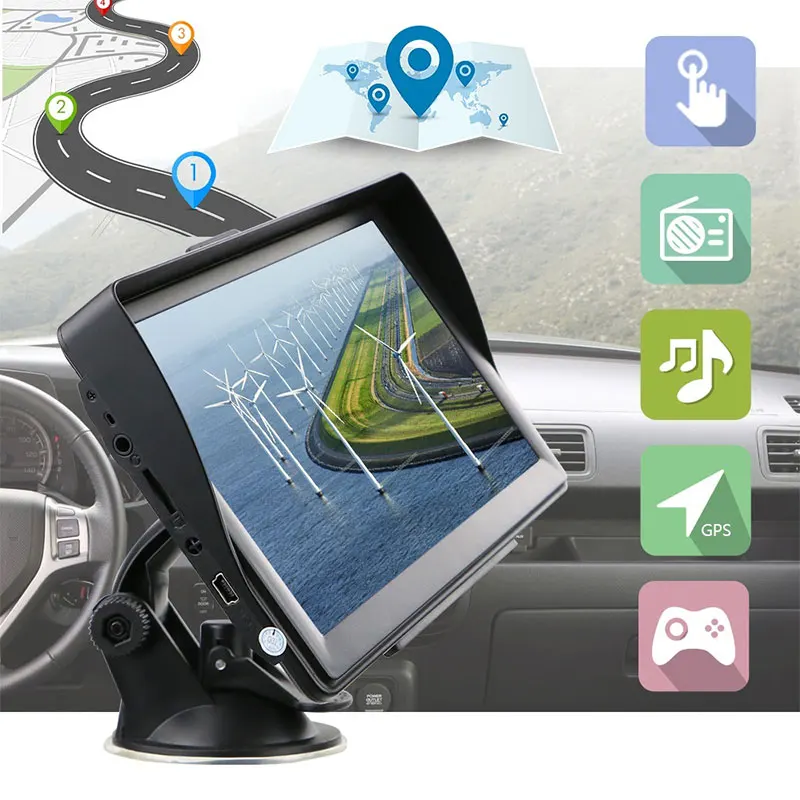 

Vehemo 7 Inch GPS Navigator System Support for National Languages Car GPS Navigation Voice Broadcast HD GPS Navigator