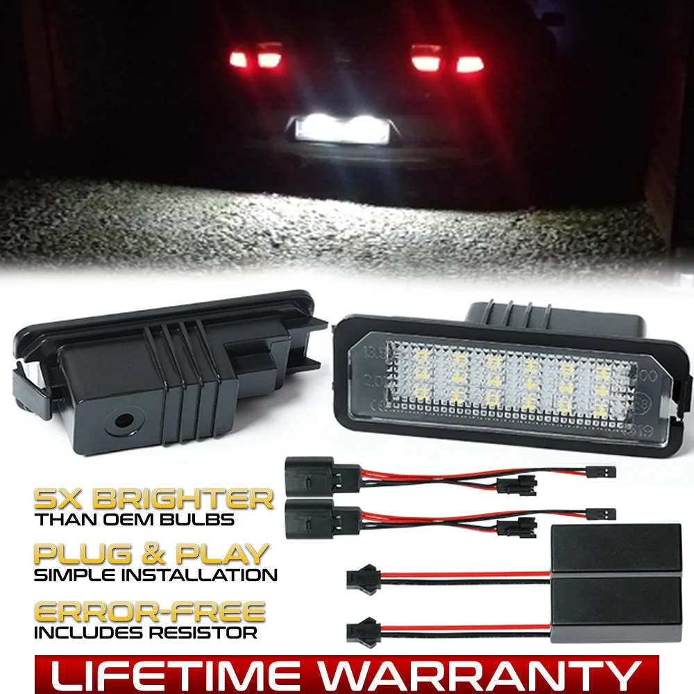 

For VW GOLF Passat CC Arteon Crafter T-Roc Scirocco EOS Beetle Polo Lupo Amarok LED Trunk Number Rear Lamps License Plate Light