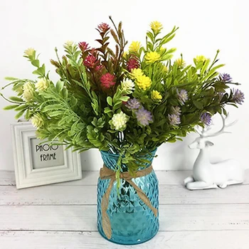 

Artificial Flower Spray Color 6-Prong Soft Rubber Magnolia Flower Pearl Lotus Artificial Plastic Flower Home Decoration