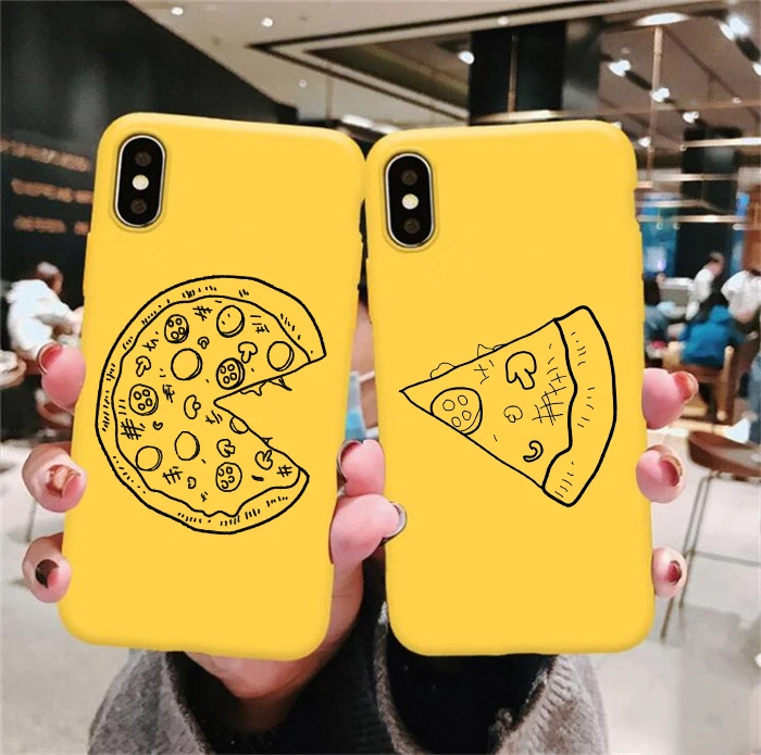 

Funny Pizza Best Friends color Couple Soft Matte Phone Case For huawei p30 pro p30 lite p20 pro p10 mate 20 p10 lite