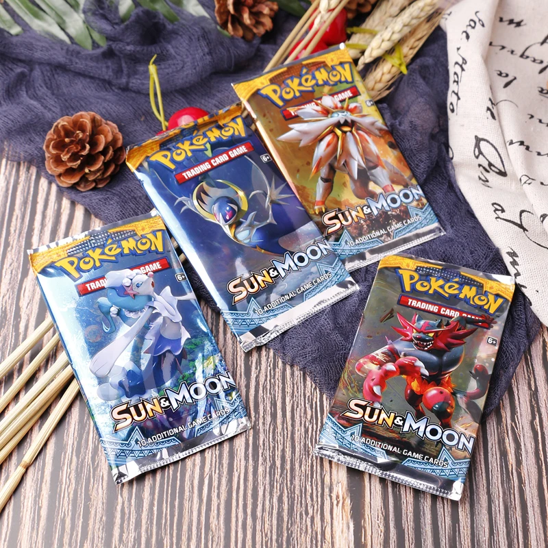 4 шт./компл. Pokemon TCG английское издание карты солнечной энергии карты Опора карты Pikamon Покемон потерянный гром дополнение Пакет Детская игрушка в подарок - Цвет: sun and moon