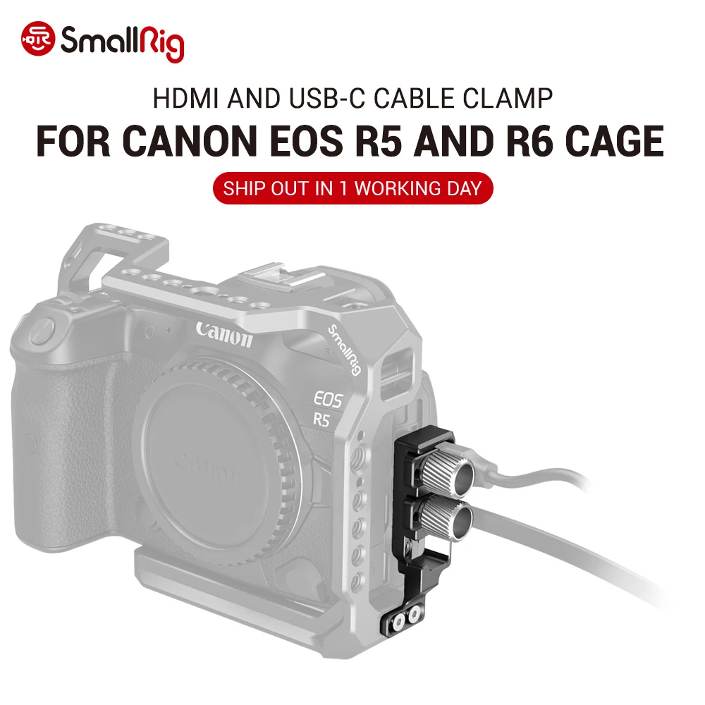 

SmallRig HDMI and USB-C Cable Clamp for Canon EOS R5 and R6 Cage 2981