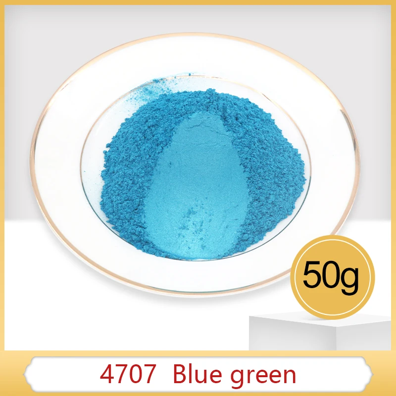 50g Blue Green Pearl Powder Acrylic Paint Pigments for Crafts Art Automotive Paint Soap Dye Colorant