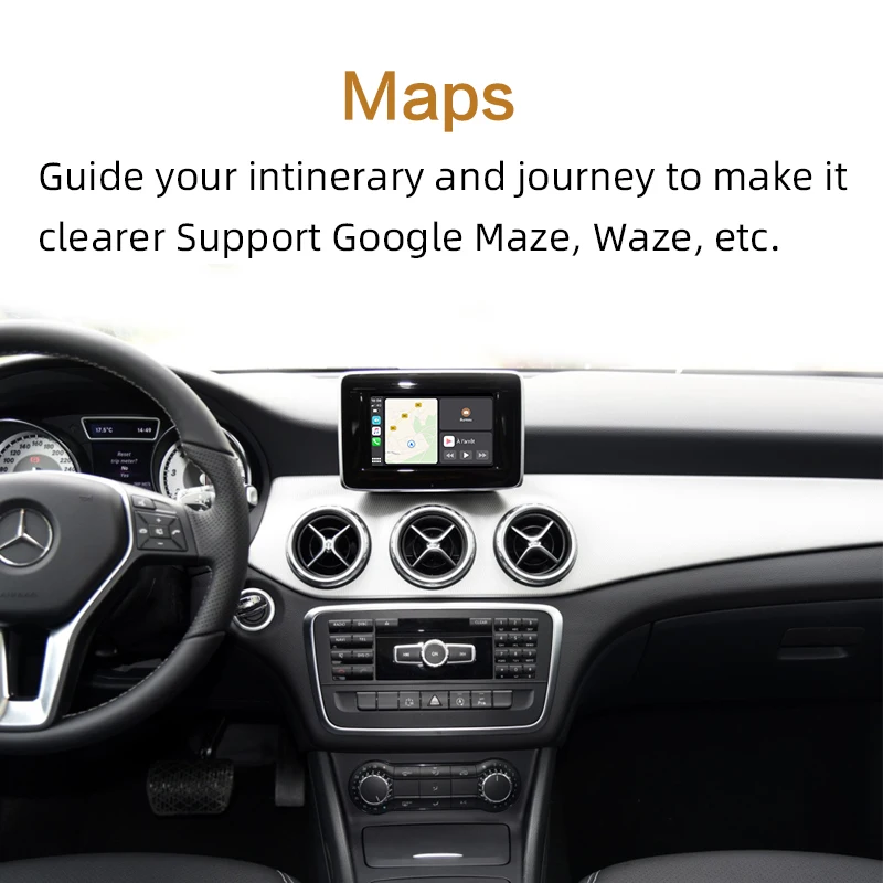 Sinairyu Беспроводной Wi-Fi Apple Carplay для Mercedes GLA класс X156 2013- NTG4.5 Автомобильная игровая поддержка обратная камера Plug and play