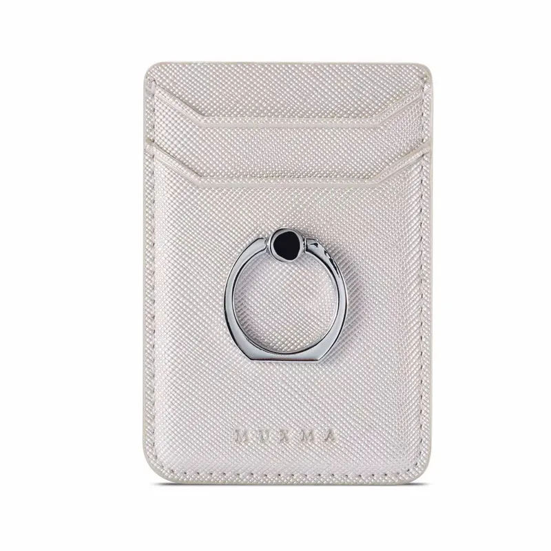 Самоклеющиеся мраморные наклейки для телефона с карманом для карт, держатель для телефона для iPhone 11 11 Pro Max XR, кошелек, ID стикер, модные женские чехлы - Цвет: White