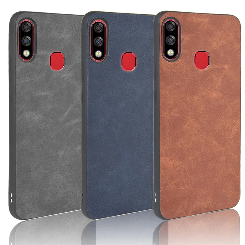 Чехол для Infinix Hot 7 Pro X625 твердый Роскошный чехол из искусственной кожи ТПУ силикон