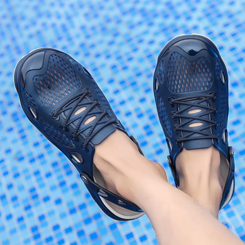 

Sandals Men's Summer Soft-Sole Garden Slippers Korean-style Trend Porous Sandals Students Anti-slip Versatile Cool Slipper