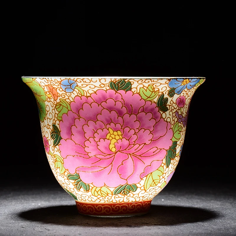 

Jingdezhen tea set teacup ceramic silk silk enamel Kung Fu Tea Single cups