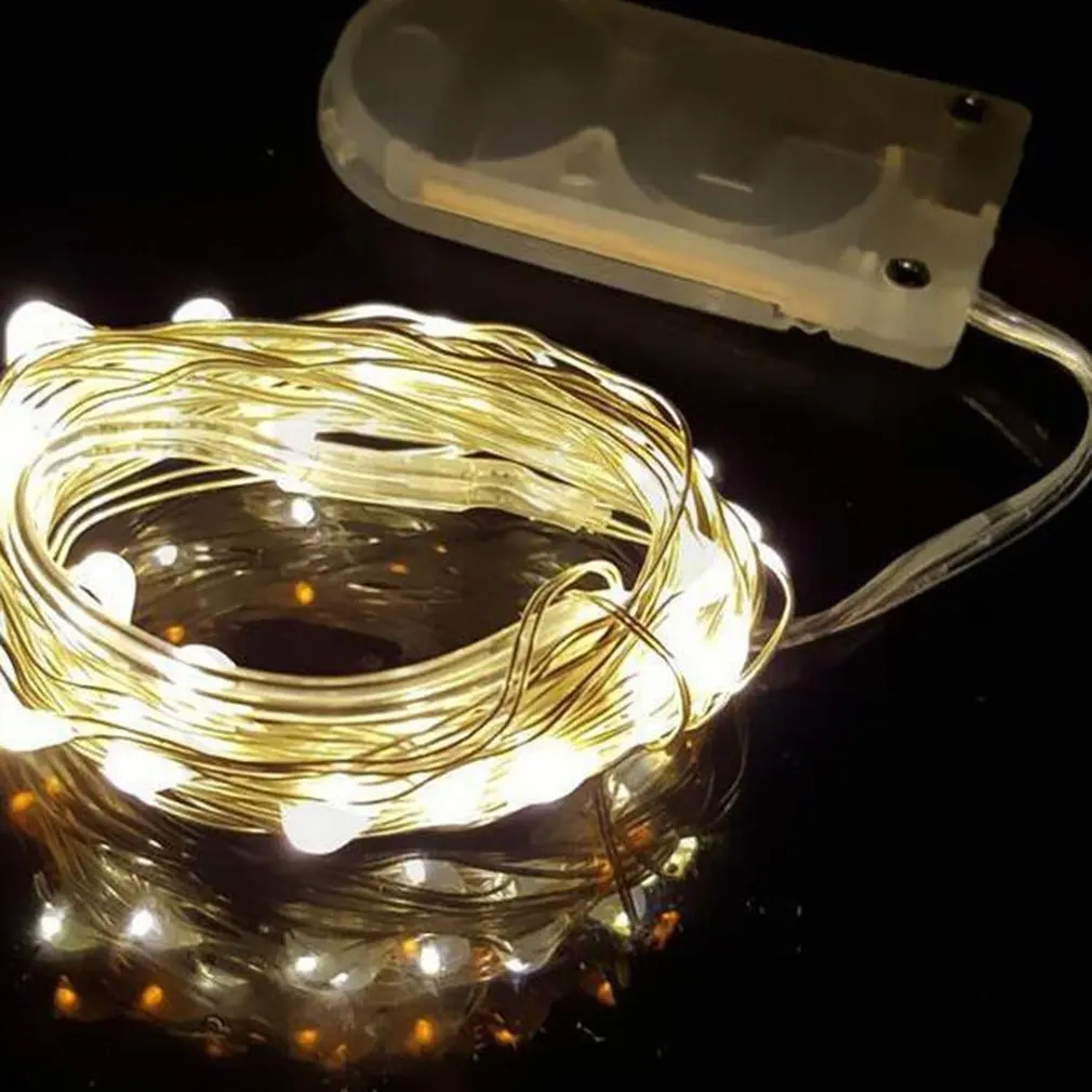 Arrival Button Copper Wire Christmas Day Decorative Lantern Led Remote Control Battery Box Lamp Led Fairy lights
