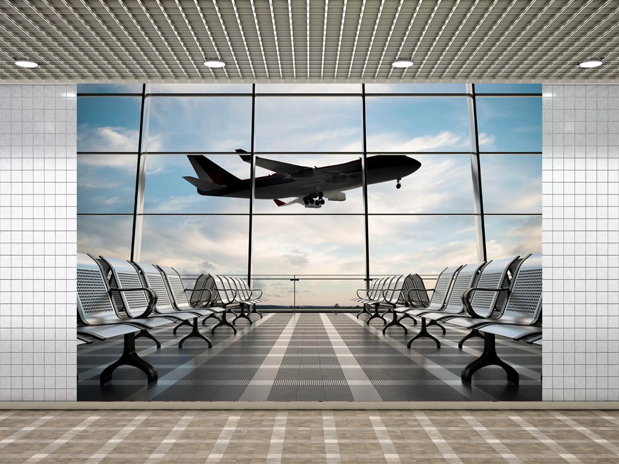 Lyavshi Plane Take Off Airport Waiting Room Window Child Interior Photographic Backgrounds Photo Backdrop Photocall Studio | Электроника