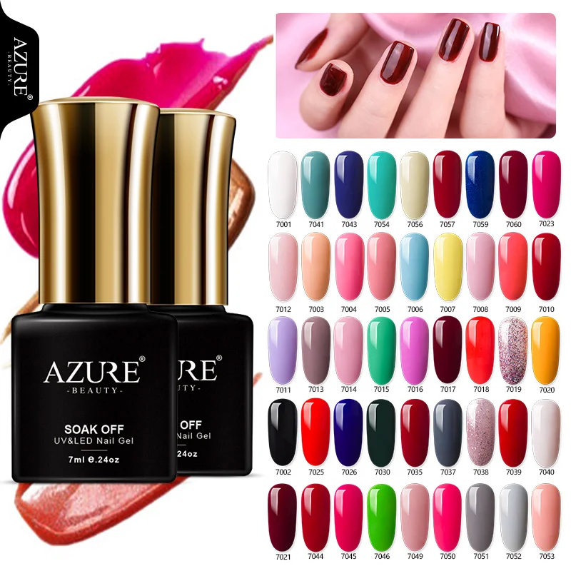 Гель лак для ногтей AZURE BEAUTY Гибридный цвета слоновой кости дизайна отмачиваемый