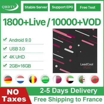 

IPTV Arabic Leadcool Play Android 9.0 TV Box QHDTV IPTV Subscription Germany Belgium IP TV Dutch Algeria Morocco No APP Include