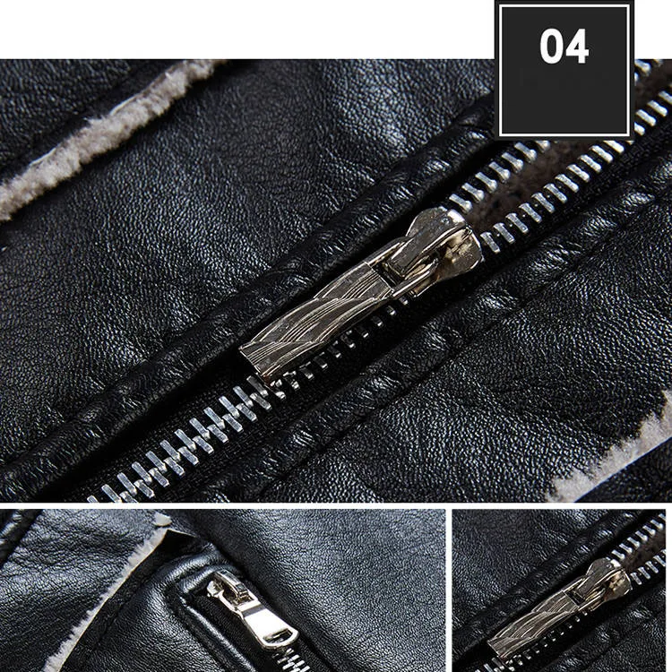 Idopy, мужская куртка из искусственной кожи, Мужская мотоциклетная куртка, Осень-зима, теплые куртки, Повседневная жилетка, L-6XL