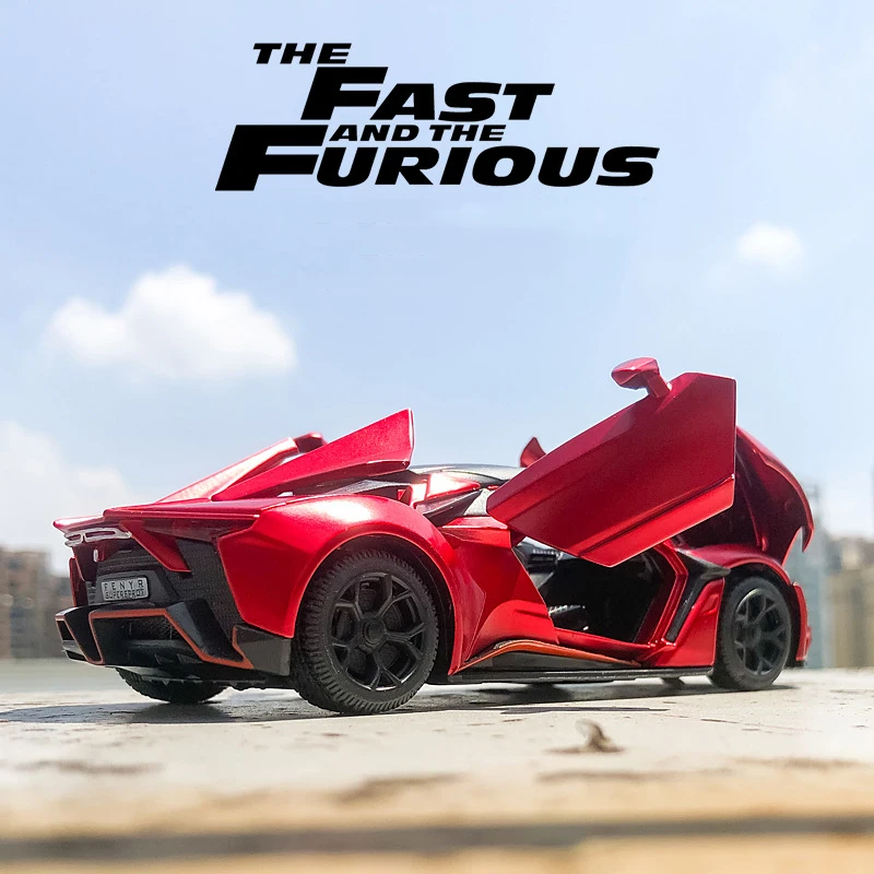 Cena 132 Lykan Hypersport aluminiowy model samochodu Diecasts i pojazdy zabawkowe zabawka metalowy samochód kolekcja zabawki zabawki dla dzieci dla dzieci prezenty dla dzieci