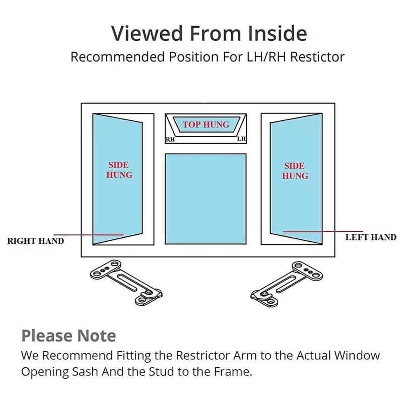 Window Lock Restrictor Lockssliding Stainless Steel Hook Childrenlimiter Child Casement Stay Openingbrace Wind Guards Barn Door