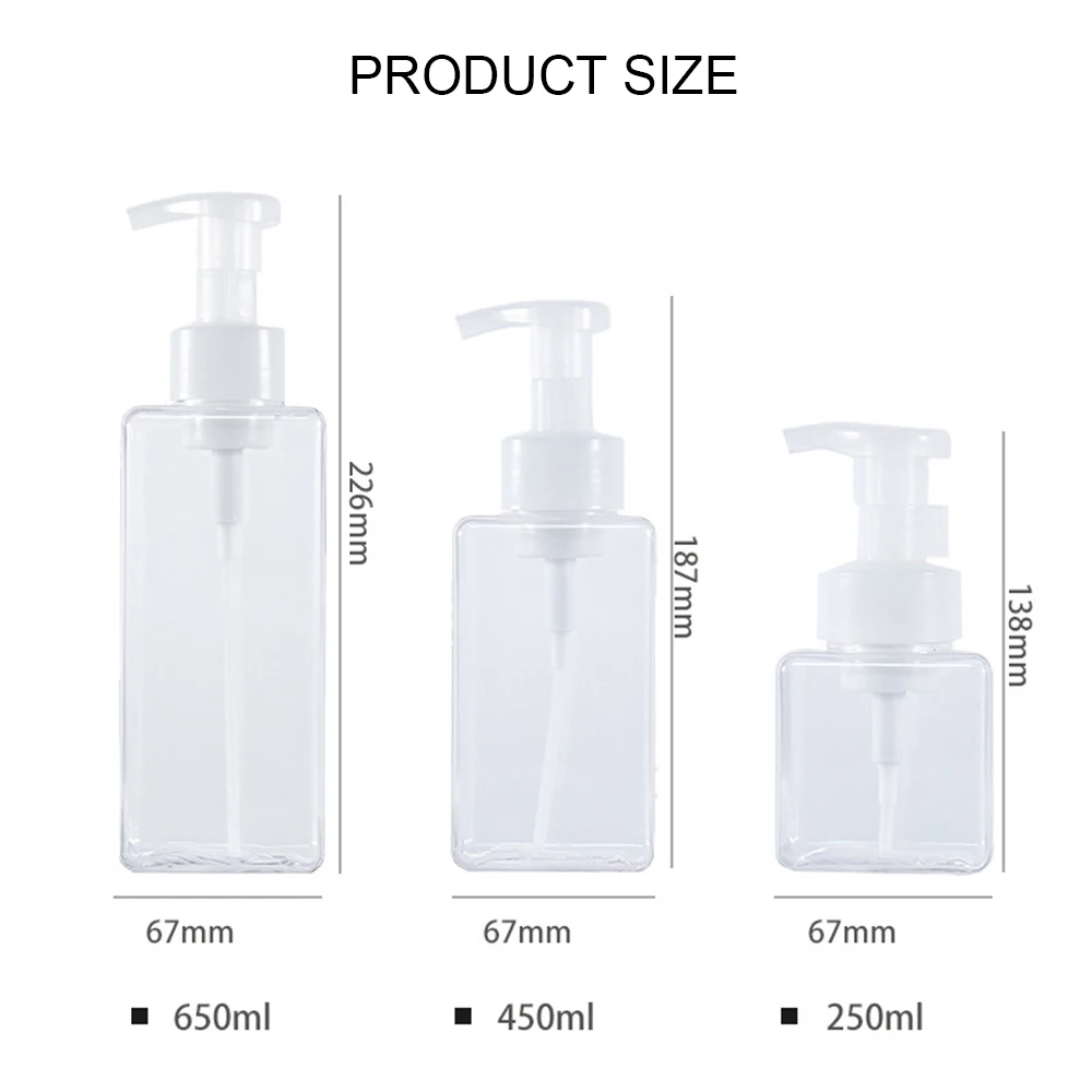 Foaming Soap Dispenser for Bathroom Sink, Shower Gel, Shampoo Lotion, Facial Cleanser, Foamer Pump, Refillable Bottle 6