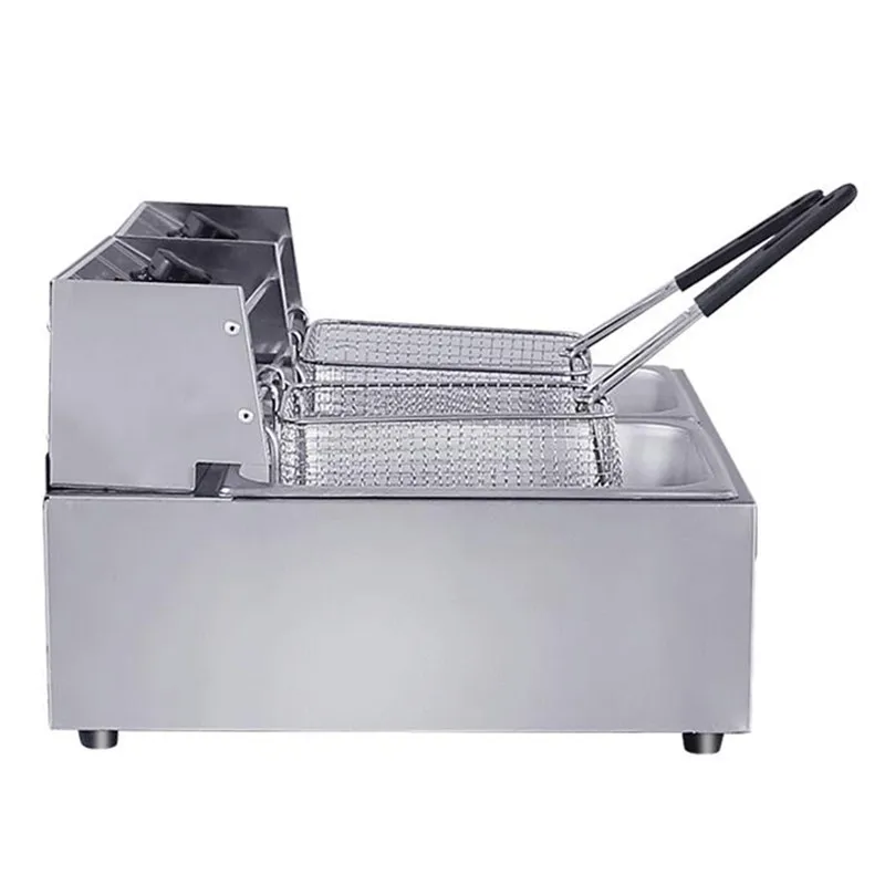 110V/220V Electric Deep Fryer Multifunction Frying Machine Smokeless Fried Fish Fat Fryer Grill Fried Chicken Dough Sticks 5