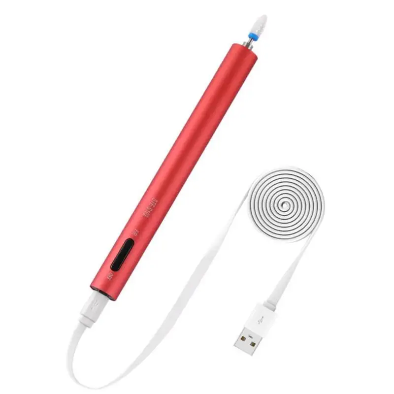Portable Grinding Head Excellent Durable Metal Aluminum and ABS Electric Nail Art Tool Grinder with LED Lighting Light