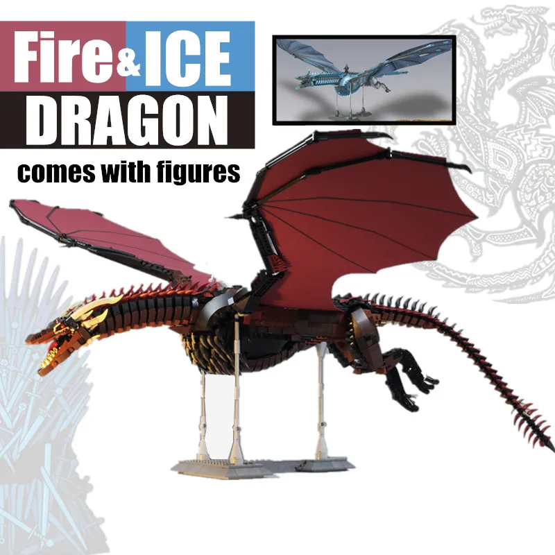 Новый 2020 в наличии американская драма игра силы дракона черная Death Balerion фигурки