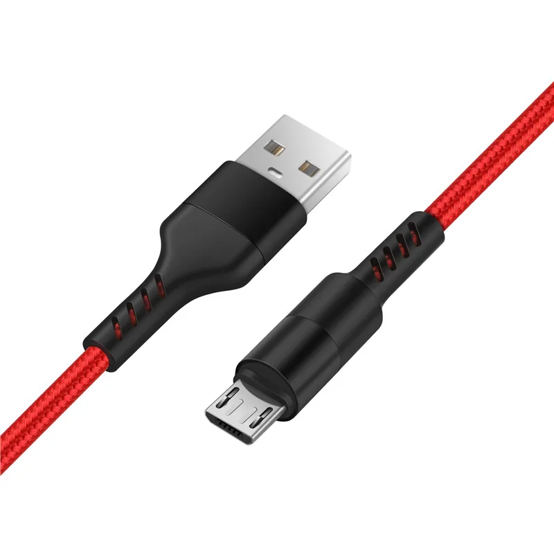 Red Micro USB Кабель Micro USB 2A для быстрой синхронизации данных зарядный кабель для samsung Galaxy S9 S8 S7 Edge+ htc LG Plus телефонный кабель провод 3 фута/6 футов/10 футов - Цвет: Red Micro USB