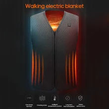 Умный электрический нагревательный жилет для мужчин и женщин, теплый жилет для улицы с зарядкой от usb, нагревательный жилет, нагревательная одежда, погружной черный