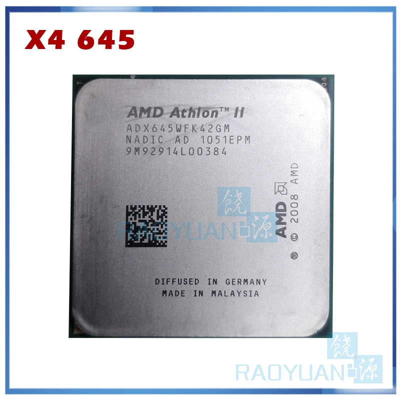 Amd Cpu Athlon X4 645 3.1ghz Quad-core Cpu Processor X4-645 Adx645wfk42gm  95w Socket Am3 938pin - Cpus - AliExpress