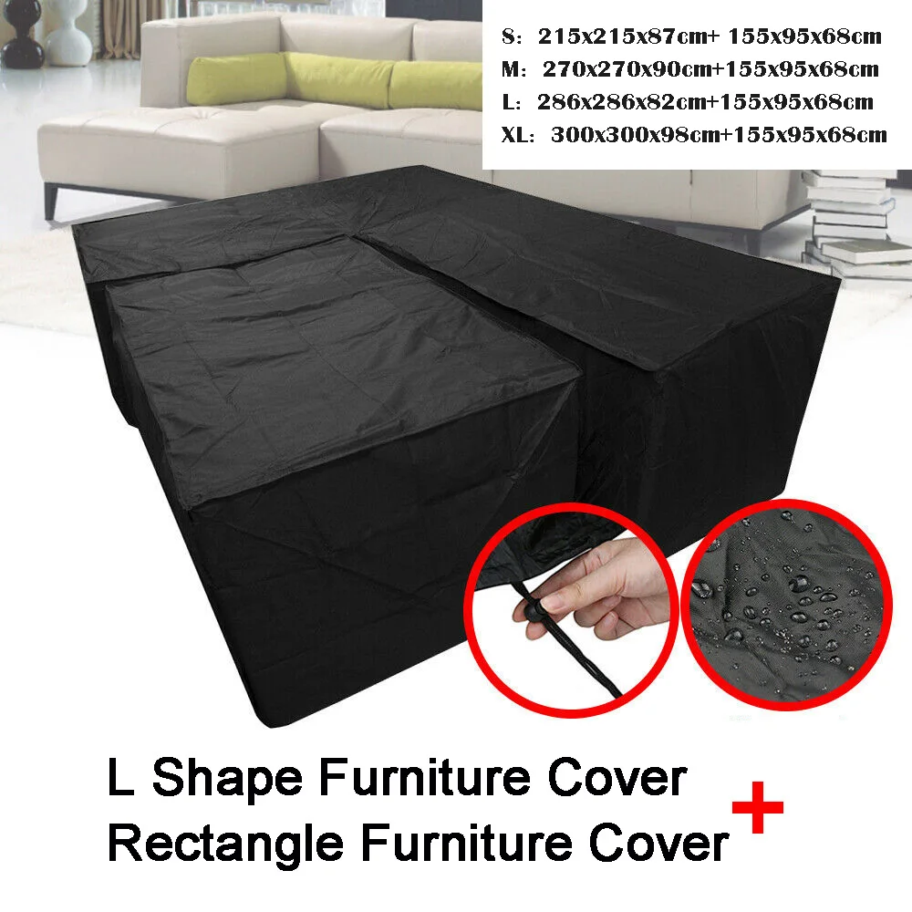 Водонепроницаемый угловой чехол из ротанга для садовой мебели защита уличного