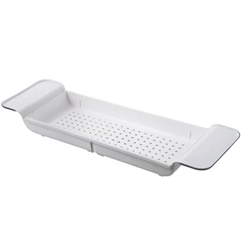 

Storage Holders Racks Multipurpose Adjustable Bathtub Tray Shower Wine Glass Book Holder Drain LXY9