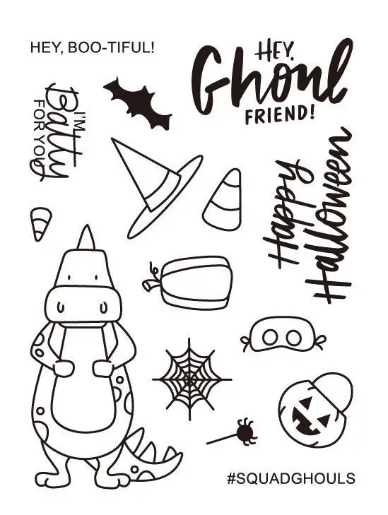 

Dinosaur Transparent Clear Stamps for DIY Scrapbooking/Card Making/Kids Christmas Fun Decoration Supplies