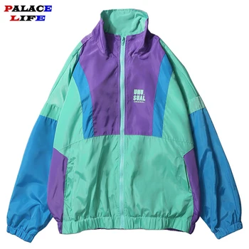 

Autumn 2020 Hip Hop Windbreaker Jacket Oversized Mens Harajuku Jacket Coat Retro Vintage Streetwear Jackets chaqueta hombre