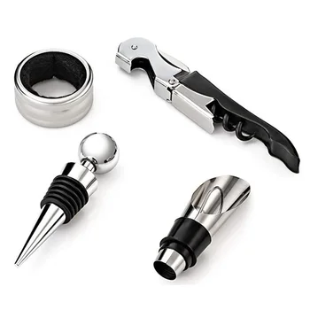 

Wine Opener Set Accessories Kit with Corkscrew, Foil Cutter, Bottle Stopper, Drip Ring, Aerator and Pourer