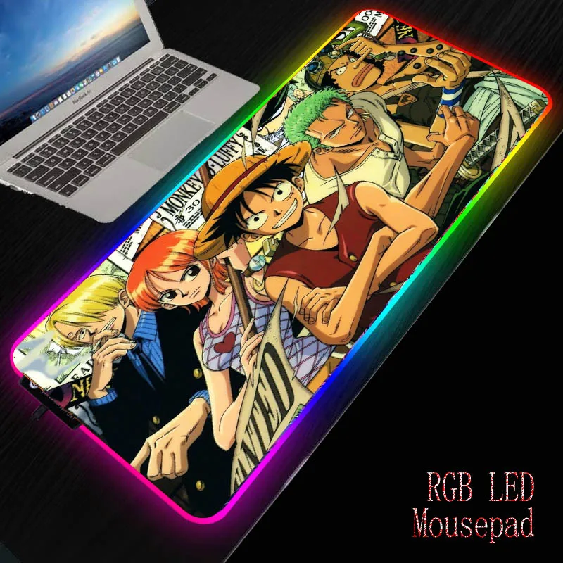 Большой игровой коврик для мыши MRGBESTRGB в стиле аниме RGB компьютерный со