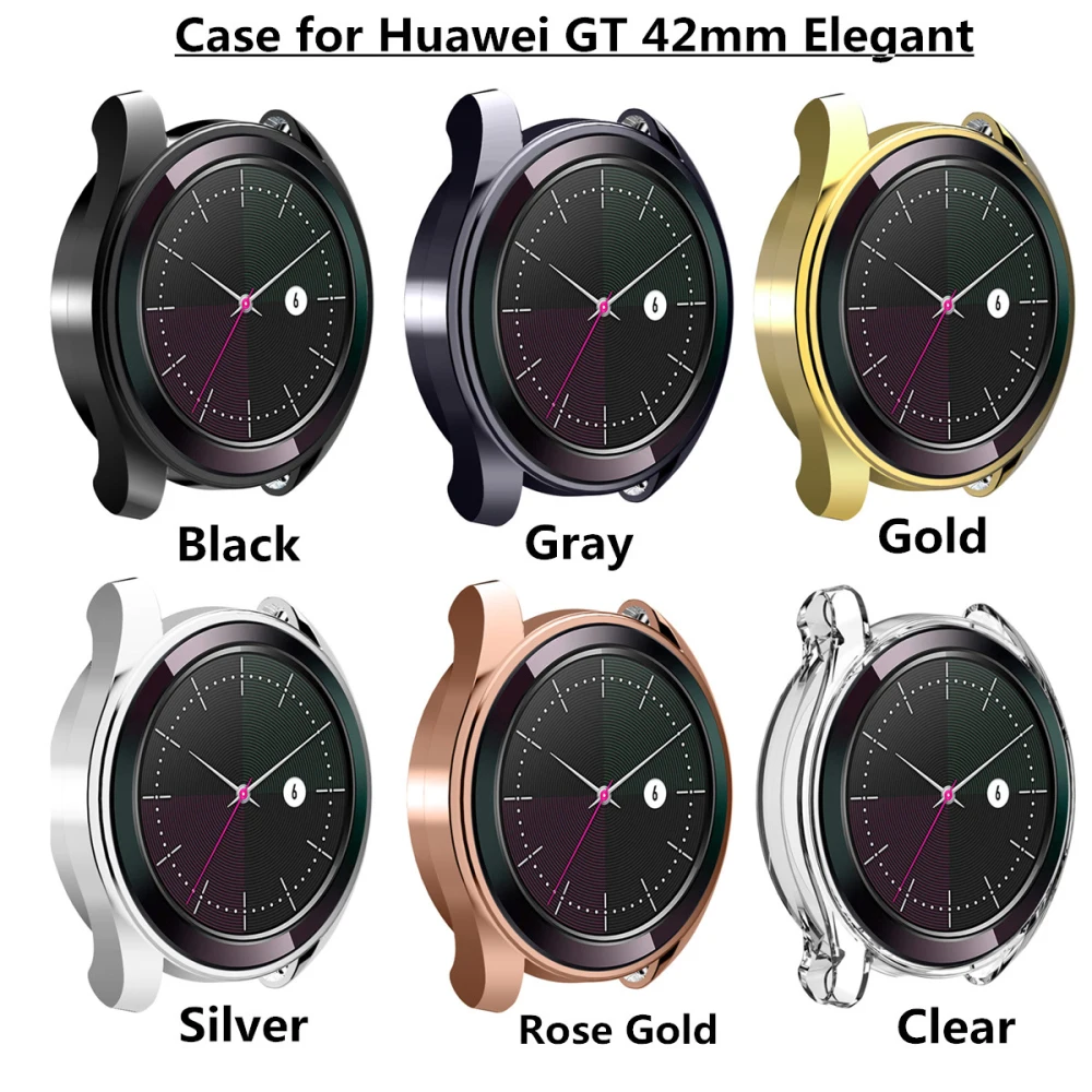 Мягкий силиконовый чехол для Huawei Watch GT элегантный 42 мм из ТПУ с полной защитой HUAWEI