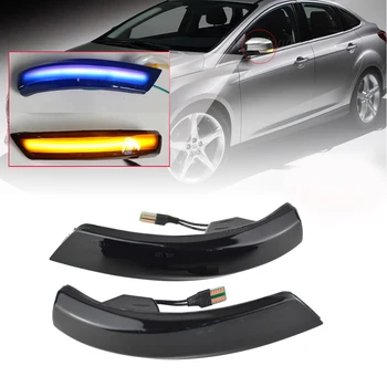 

For Ford Focus 2 3 Mk2 Mk3 Mondeo Mk4 Dynamic Turn Signal Light LED Side Rearview Mirror Sequential Indicator Blinker Lamp .