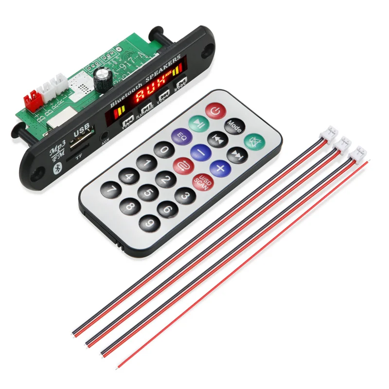 2x25w amplifier 12V Bluetooth 5.0 MP3 Decoder Board color screen with recording call lossless motherboard Car FM module 50W | Инструменты