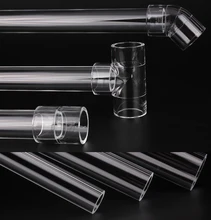 Comprimento 200 500mm diâmetro 2 100mm tubo acrílico transparente tubo plástico duro claro acrílico orgânico vidro tubo de ligação aquário