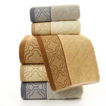 

Towel factory direct cotton no bamboo fiber jacquard broken file gift towel processing custom logo