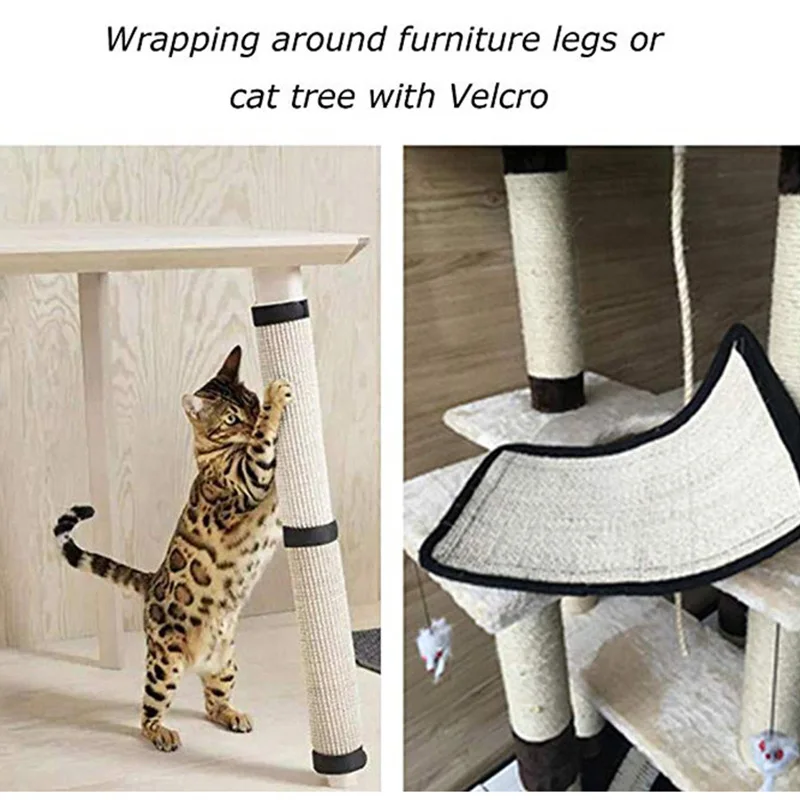 Pet Furniture for Cats Scratch Board Natural Sisal Protecting Furniture Chair Protector Pad Cotton Cat Toy Sofa Scratching Post