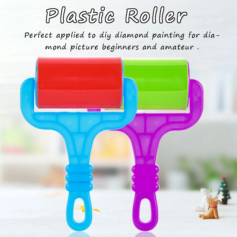 New Multifunction Diamond Painting Cross Stitch Tool Diamond Painting Plastic Roller Rolling Tool Accessories