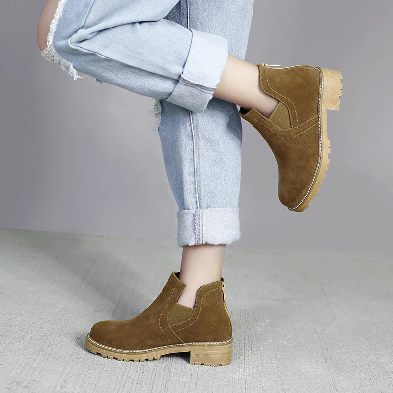 Plus Size 34-43 Women Walking Shoes Female Ankle Boots for Women Flat Snow Boots Ladies Round Toe Shoes Women Botas Feminina