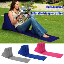 Inflatable Beach Chair Backrest Lounger Beach Mat Waterproof Portable Travel Air Sofa Back Cushion for Travel Camping Home