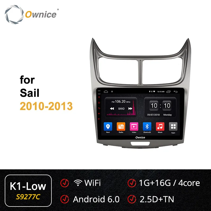 S9277 K1 LOW Ownice K3 K5 K6 360 Pano ram a DSP Android9.0 64G rom 4G ram автомобильный DVD видео плеер для Chevrolet Sail 2010 2011-2013 4G LTE SPDIF - Цвет: S9277 K1 LOW