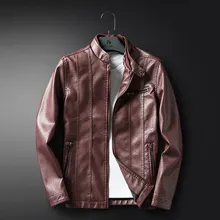 Мужская одежда из искусственной кожи, кожаная куртка, зимняя кожаная куртка, тренд, кошелек, Свободное пальто